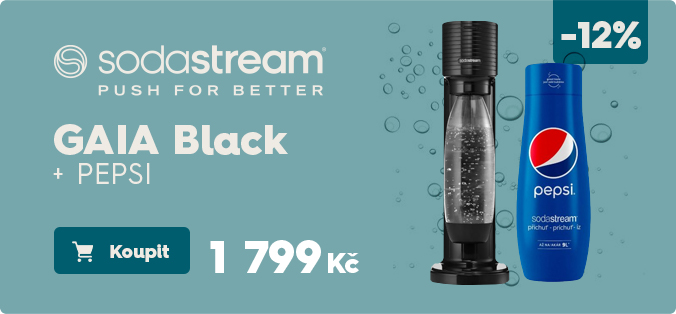 SADA Výrobník GAIA Black + PEPSI SODASTREAM